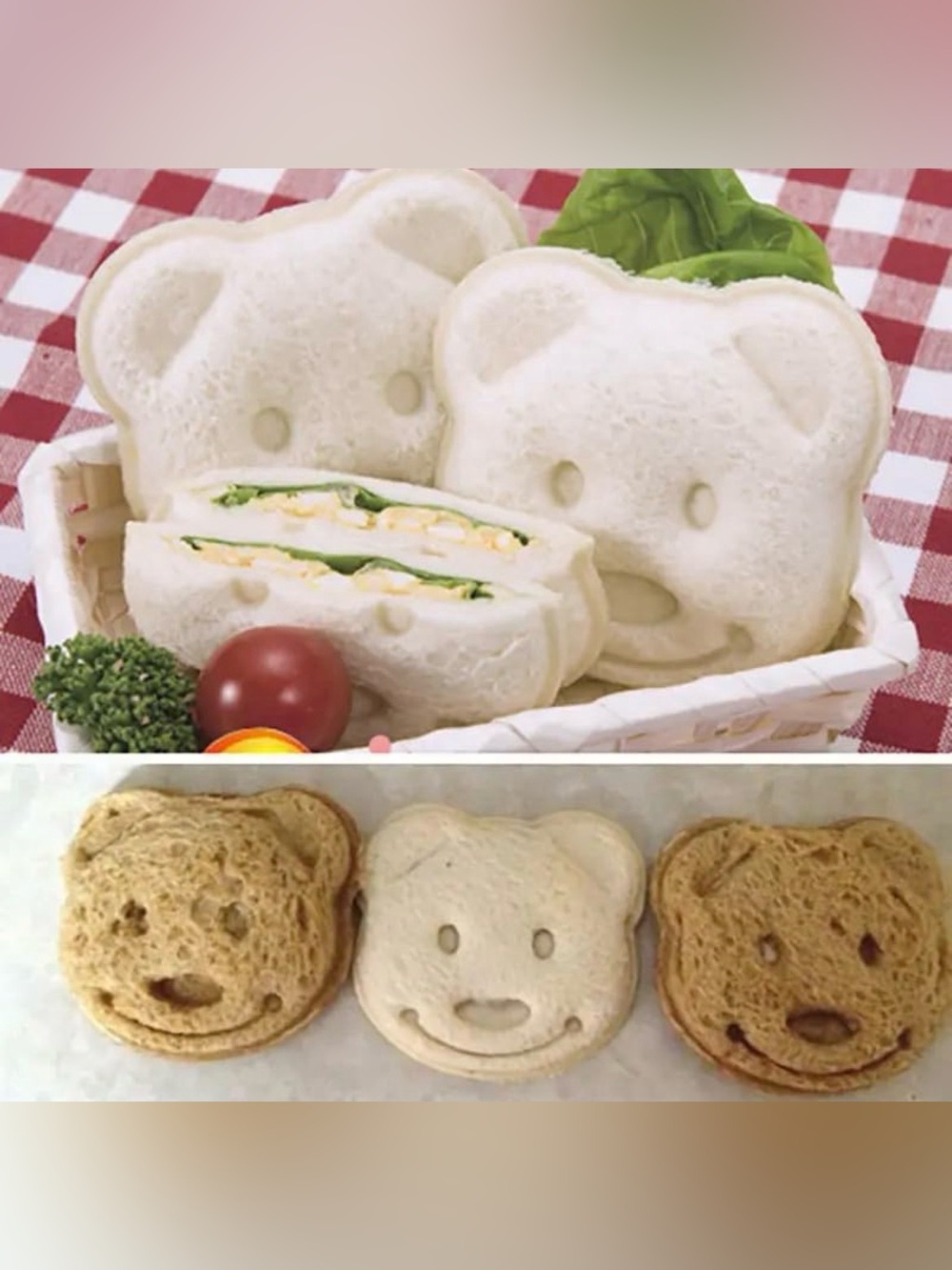 5for$10 Bear Shape Sandwich Cutter Mold, Bread Shaper Tool for DIY Toast